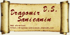 Dragomir Saničanin vizit kartica
